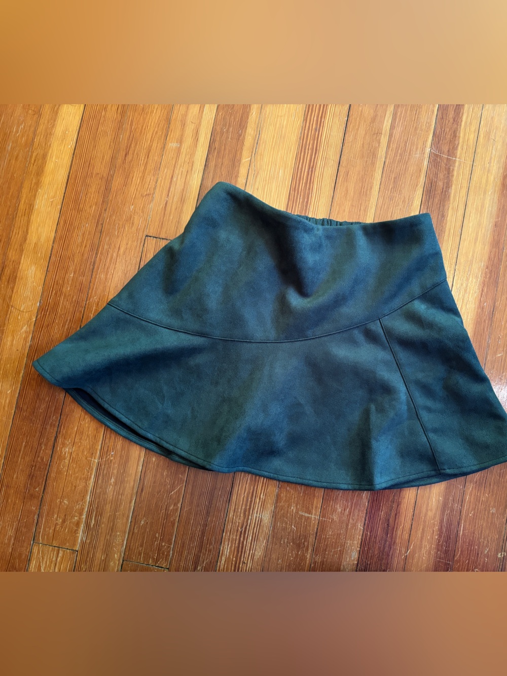 Dark Green Flared Mini Skort
